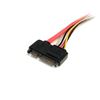 StarTech.com SATA22PEXT SATA cable 13.8" (0.35 m) SATA 22-pin SATA 7-pin + 15-pin Red 3