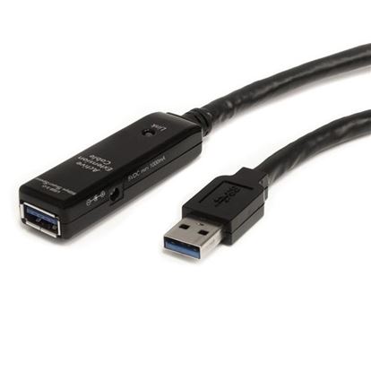 StarTech.com USB3AAEXT10M USB cable USB 3.2 Gen 1 (3.1 Gen 1) 393.7" (10 m) USB A Black 1