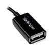 StarTech.com UUSBOTG USB cable USB 2.0 5" (0.127 m) Micro-USB B USB A Black 2