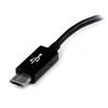 StarTech.com UUSBOTG USB cable USB 2.0 5" (0.127 m) Micro-USB B USB A Black 3
