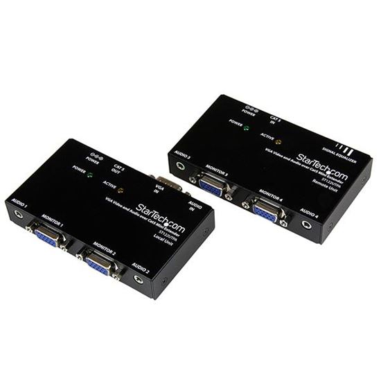StarTech.com VGA and Audio over Cat5 Extender AV transmitter & receiver Black 1