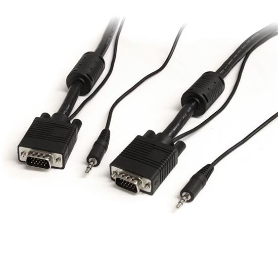 StarTech.com 6 ft Coax SVGA monitor cable w/ built-in Audio VGA cable 72" (1.83 m) 1