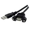 StarTech.com USBPNLAFAM1 USB cable USB 2.0 11.8" (0.3 m) USB A Black 1