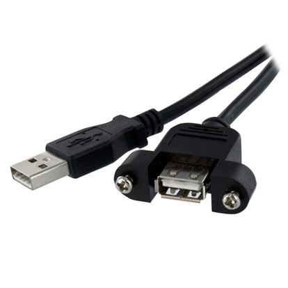 StarTech.com USBPNLAFAM1 USB cable USB 2.0 11.8" (0.3 m) USB A Black 1