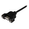 StarTech.com USBPNLAFAM1 USB cable USB 2.0 11.8" (0.3 m) USB A Black 2