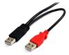 StarTech.com USB2HABMY6 USB cable USB 2.0 70.9" (1.8 m) Mini-USB B 2 x USB A Black, Red 2