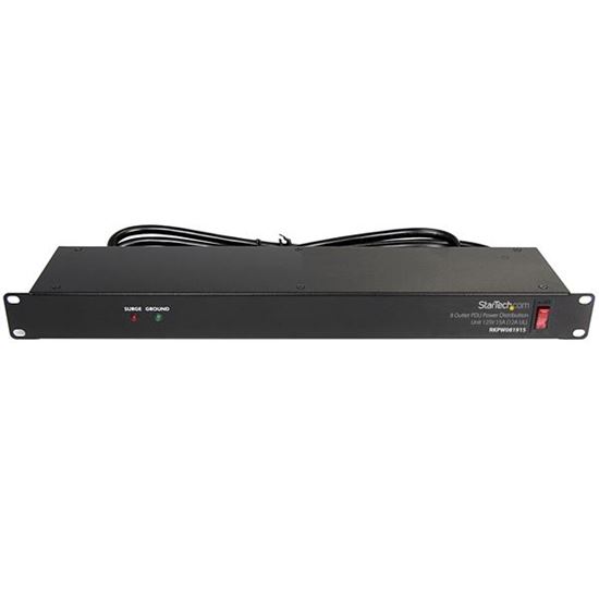 StarTech.com RKPW081915 power distribution unit (PDU) 8 AC outlet(s) 1U Black 1