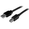 StarTech.com 15m USB 2.0, M/M USB cable 590.6" (15 m) USB A USB B Aluminum, Black 2