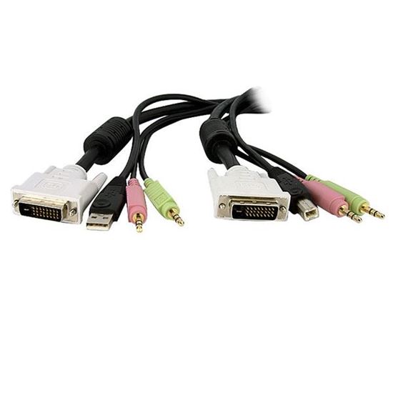StarTech.com DVID4N1USB10 KVM cable Black 118.1" (3 m) 1