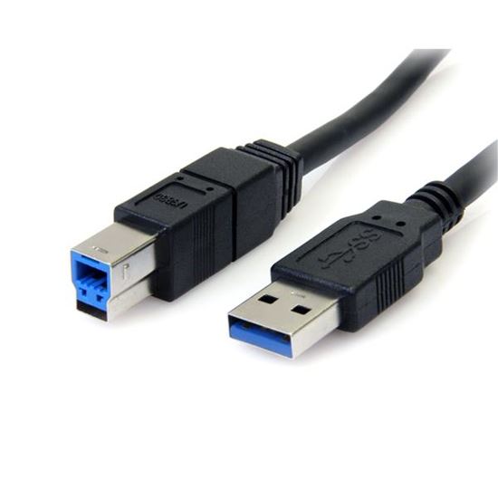 StarTech.com USB3SAB10BK USB cable 120.1" (3.05 m) USB A USB B Black 1