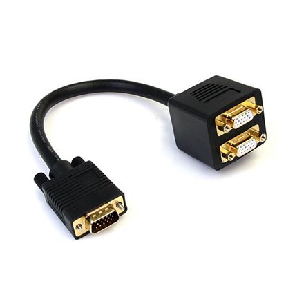 StarTech.com VGASPL1VV VGA cable 11.8" (0.3 m) VGA (D-Sub) 2 x VGA (D-Sub) Black 1
