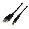 StarTech.com USB2TYPEN1M power cable Black 39.4" (1 m) USB A Barrel type N 1