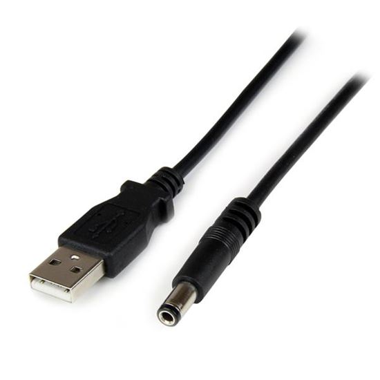 StarTech.com USB2TYPEN1M power cable Black 39.4" (1 m) USB A Barrel type N 1