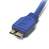 StarTech.com USB3SAUB3 USB cable 35.4" (0.9 m) USB A Micro-USB B Blue 3