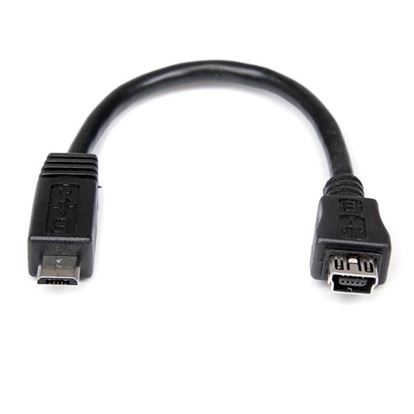 StarTech.com UUSBMUSBMF6 USB cable 5.91" (0.15 m) Mini-USB B Micro-USB A Black 1