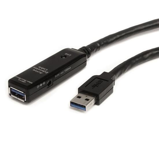 StarTech.com USB3AAEXT5M USB cable USB 3.2 Gen 1 (3.1 Gen 1) 196.9" (5 m) USB A Black 1
