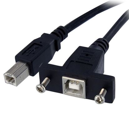 StarTech.com USBPNLBFBM3 USB cable USB 2.0 35.8" (0.91 m) USB B Black 1