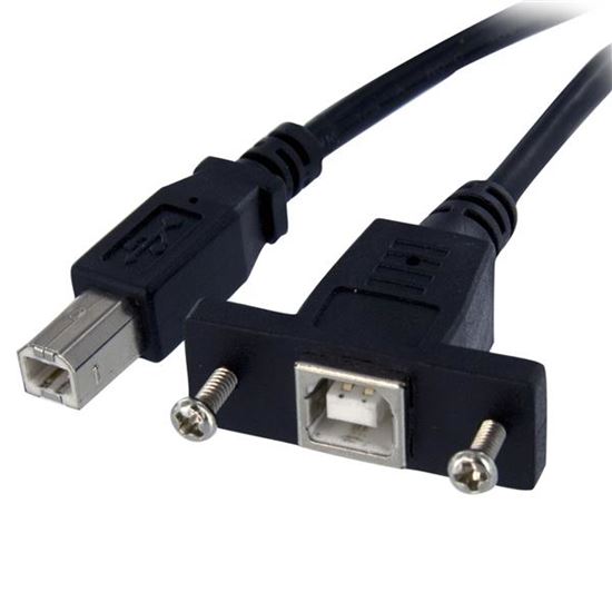 StarTech.com USBPNLBFBM3 USB cable USB 2.0 35.8" (0.91 m) USB B Black 1