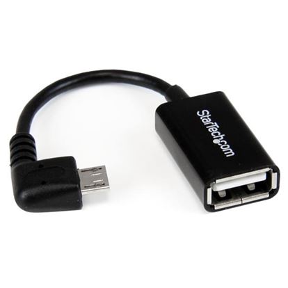 StarTech.com UUSBOTGRA USB cable USB 2.0 5" (0.127 m) Micro-USB B USB A Black 1