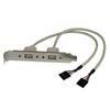 StarTech.com USBPLATE cable gender changer 2 x IDC 2 x USB A Silver 1