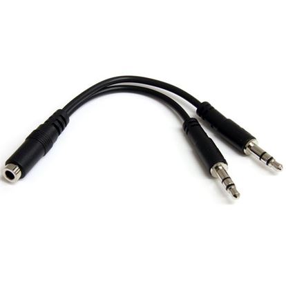 StarTech.com MUYHSFMM audio cable 5.12" (0.13 m) 3.5mm 2 x 3.5mm Black 1