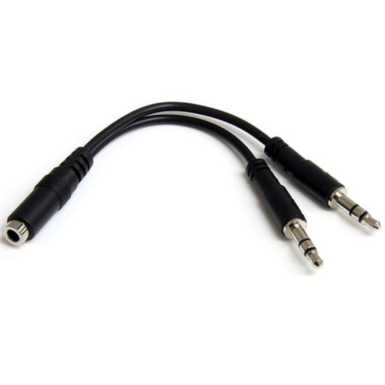 StarTech.com MUYHSFMM audio cable 5.12" (0.13 m) 3.5mm 2 x 3.5mm Black 1