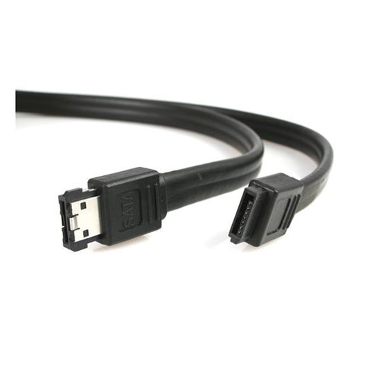 StarTech.com 6 Ft Shielded External eSATA to M/M SATA cable Black 1