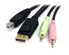 StarTech.com DP4N1USB6 KVM cable Black 72" (1.83 m) 3