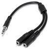 StarTech.com MUY1MFFS audio cable 7.87" (0.2 m) 3.5mm 2x3.5mm Black 1