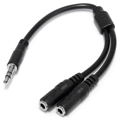 StarTech.com MUY1MFFS audio cable 7.87" (0.2 m) 3.5mm 2x3.5mm Black 1