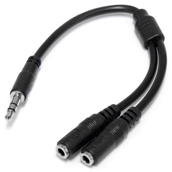 StarTech.com MUY1MFFS audio cable 7.87" (0.2 m) 3.5mm 2x3.5mm Black 1