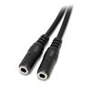 StarTech.com MUY1MFFS audio cable 7.87" (0.2 m) 3.5mm 2x3.5mm Black 3