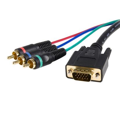 StarTech.com 3ft VGA - RCA 35.4" (0.9 m) VGA (D-Sub) 3 x RCA Black 1
