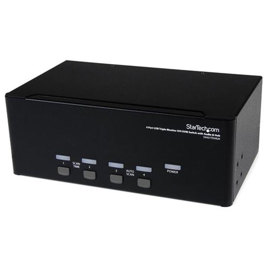 StarTech.com SV431TDVIUA KVM switch Rack mounting Black 1
