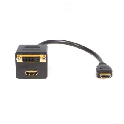 StarTech.com HDMISPL1DH video cable adapter 11.8" (0.3 m) HDMI HDMI + DVI-D Black 1