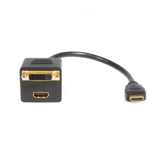 StarTech.com HDMISPL1DH video cable adapter 11.8" (0.3 m) HDMI HDMI + DVI-D Black 1