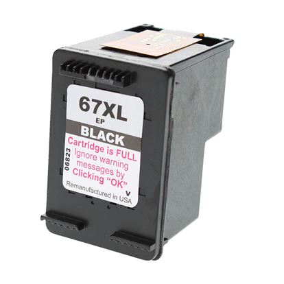 Remanufactured HP 67XL (3YM57AN) InkJet Cartridge, Black 240 High Yield 1