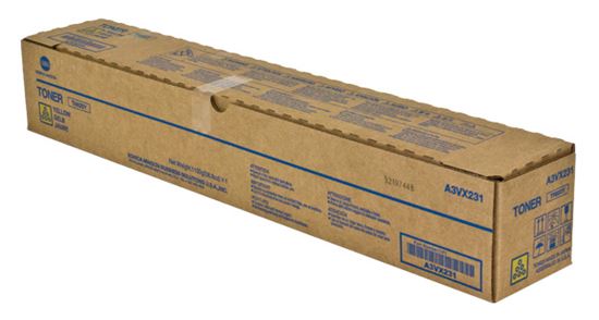 OEM Konica Minolta TN620Y (A3VX231) Toner Cartridge, Yellow 64K Yield 1