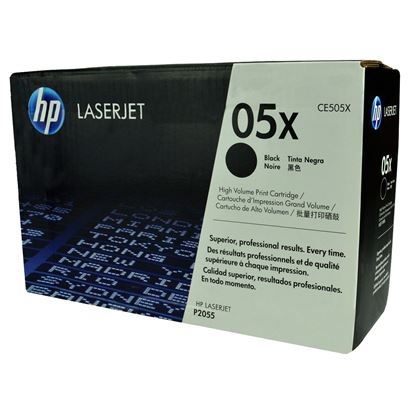 OEM HP 05X (CE505X) Toner Cartridge, Black 6.5K High Yield 1