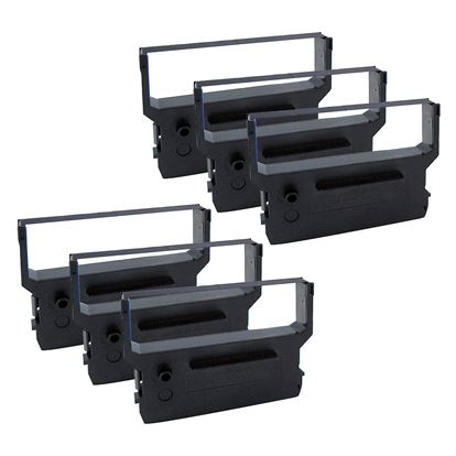 Compatible CITIZEN IR-61BR POS Ribbon, Black/Red, 6 Pack Value Pack 1
