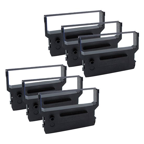 Compatible CITIZEN IR-61BR POS Ribbon, Black/Red, 6 Pack Value Pack 1