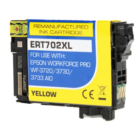 Remanufactured Epson 702XL (T702XL420) InkJet Cartridge, Yellow 950 Ultra High Yield 1