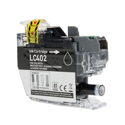 Compatible Brother LC402BK Inkjet Cartridge, Black 550 Yield 1