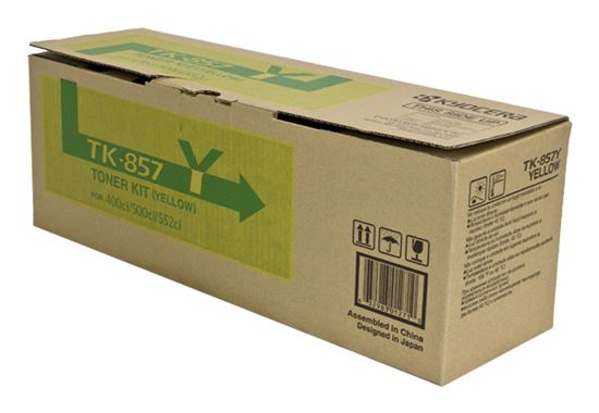 OEM Kyocera Mita TK-857Y (1T02H7AUS0) Toner Cartridge, Yellow 18K Yield 1