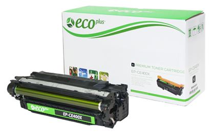 EcoPlus HP 507X (CE400X) Toner Cartridge, Black 11K High Yield 1