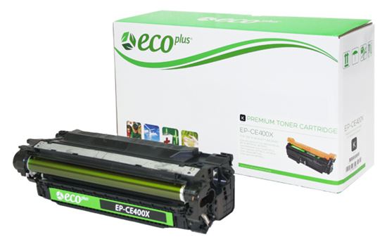 EcoPlus HP 507X (CE400X) Toner Cartridge, Black 11K High Yield 1