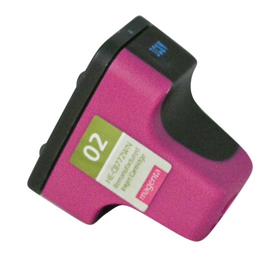Remanufactured HP 02 (C8772WN) InkJet Cartridge, Magenta 500 Yield 1