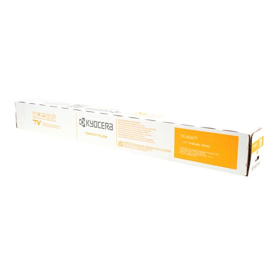 OEM Kyocera Mita TK-8367Y (1T02YPAUS0) Toner Cartridge, Yellow 12K Yield 1