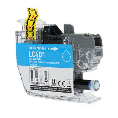 Compatible Brother LC401C Inkjet Cartridge, Cyan 200 Yield 1