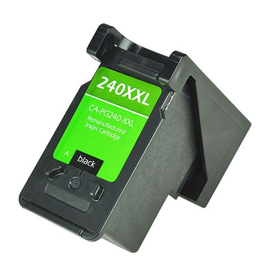 Remanufactured Canon PG-240XXL, PG-240XL (5204B001, 5206B001) InkJet Cartridge, Universal Black 600 Extra High Yield 1